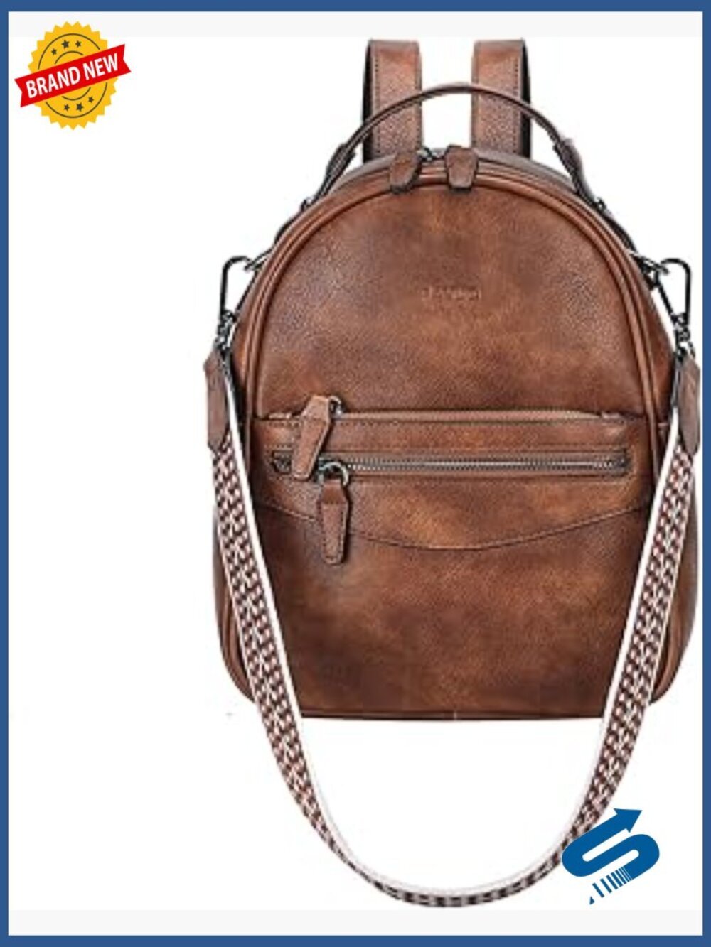 Mini Backpack Purse Convertible Leather Handbag Travel Daypack 3 Ways